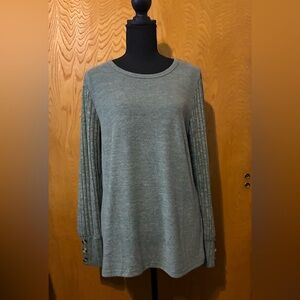 Green grayish Women's Long Sleeve Top